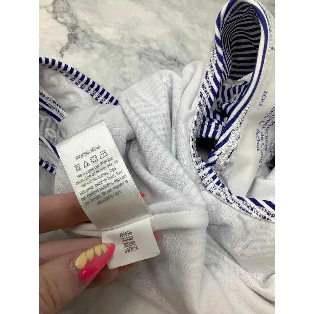 Gymboree Toddler Girl's 3T Blue & White Striped Eyelet One Piece Swimsuit OS35-5
